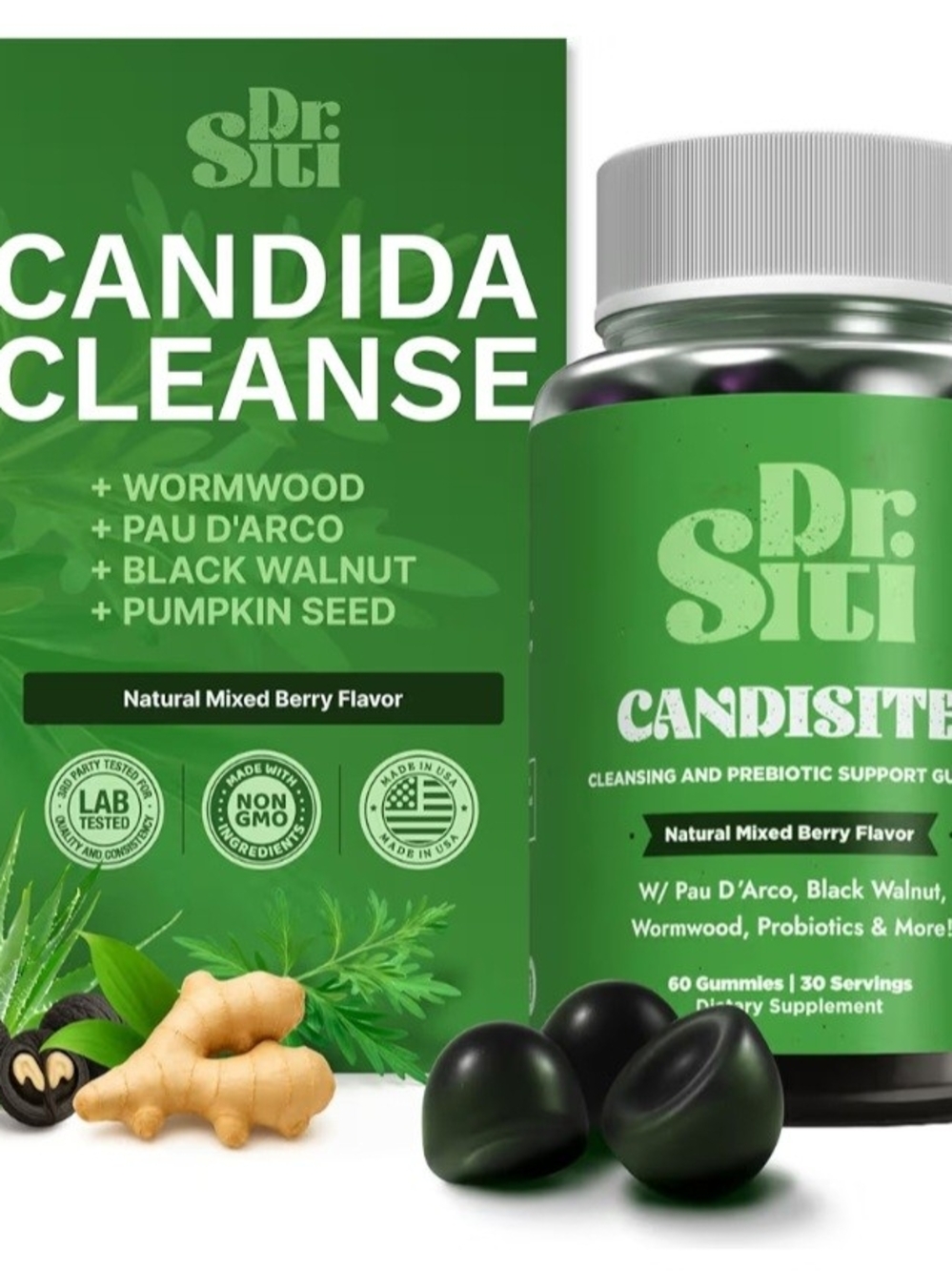 Dr. Siti Candida Cleanse Gummies - Green